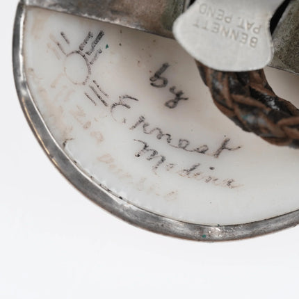 Ernest Medina Zia Sterling inlaid shell bolo tie - Estate Fresh Austin