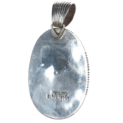 Ernest Thomas Bilagody Navajo sterling Royston turquoise pendant - Estate Fresh Austin