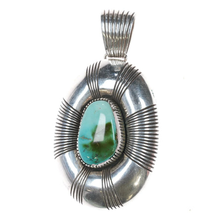 Ernest Thomas Bilagody Navajo sterling Royston turquoise pendant - Estate Fresh Austin