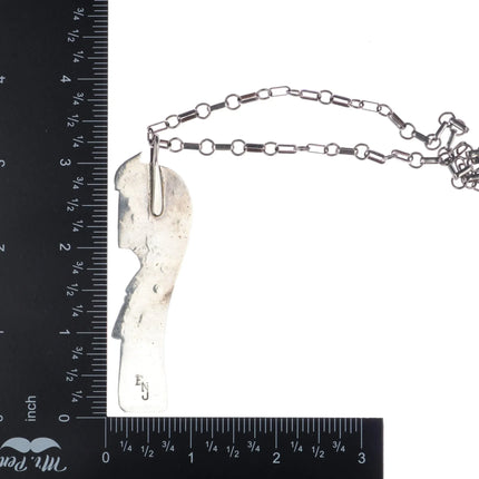 Ernie Northrup Hopi Sterling high grade turquoise pendant/necklace - Estate Fresh Austin