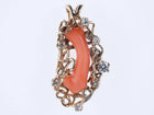 Estate 14k/Diamond/branch coral pendant - Estate Fresh Austin