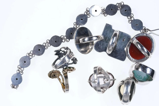 Estate lot Vintage Sterling rings and bracelet l - Estate Fresh Austin
