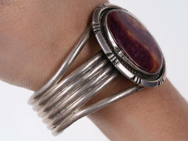 6.5" Eugene Belone Navajo Sterling silver spiny Oyster cuff bracelet - Estate Fresh Austin