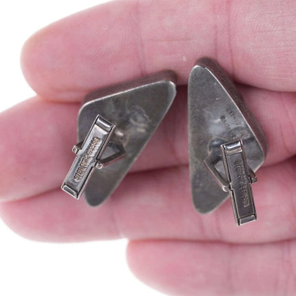 Everett MacDonald (1924-1991) CA Modernist Sterling abstract cufflinks - Estate Fresh Austin