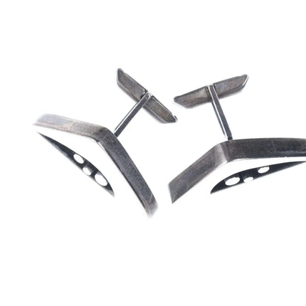 Everett MacDonald (1924-1991) CA Modernist Sterling abstract cufflinks - Estate Fresh Austin