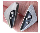 Everett MacDonald (1924-1991) CA Modernist Sterling abstract cufflinks - Estate Fresh Austin