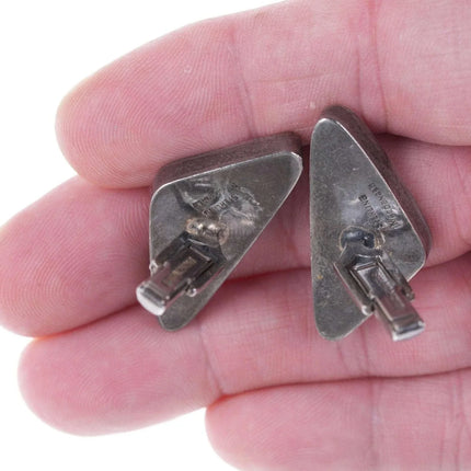 Everett MacDonald (1924-1991) CA Modernist Sterling abstract cufflinks - Estate Fresh Austin