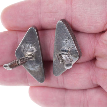 Everett MacDonald (1924-1991) CA Modernist Sterling abstract cufflinks - Estate Fresh Austin