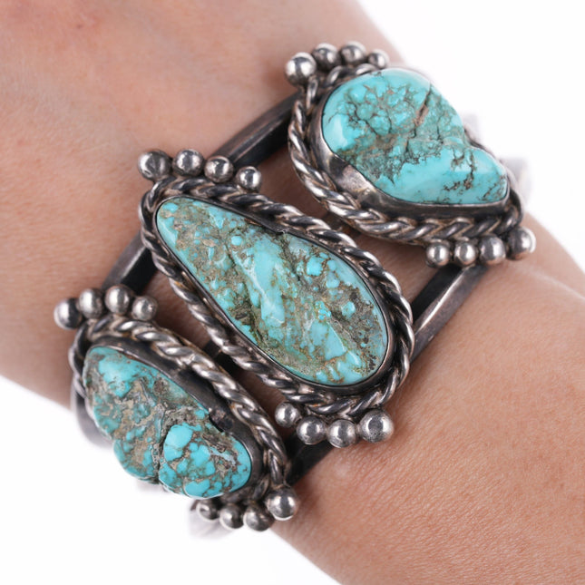 7" Vintage Navajo Silver and turquoise bracelet