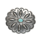 FA Southwestern Hand Stamped Sterling high grade turquoise pin - Estate Fresh Austin