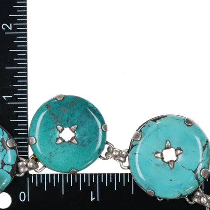Federico Jimenez sterling turquoise discs necklace - Estate Fresh Austin