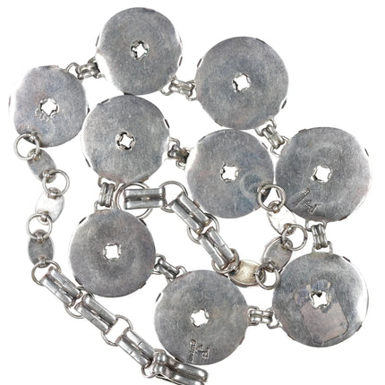 Federico Jimenez sterling turquoise discs necklace - Estate Fresh Austin