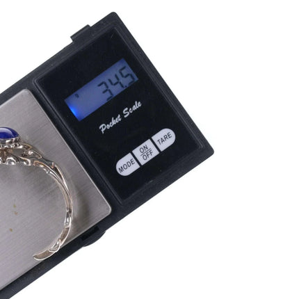 Francis L Begay Navajo Tufa Cast sterling Lapis cuff bracelet - Estate Fresh Austin