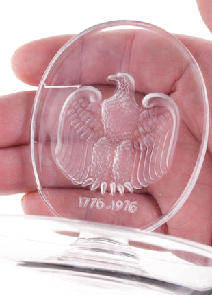 French Lalique 1976 US Bicentennial patriotic trinket dish - Estate Fresh Austin