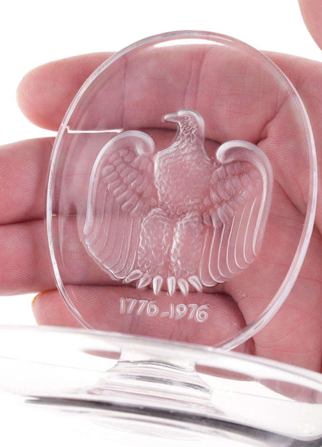 French Lalique 1976 US Bicentennial patriotic trinket dish - Estate Fresh Austin