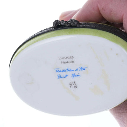 French Limoges hand painted snail trinket box q - Estate Fresh Austin
