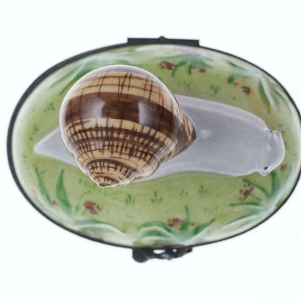French Limoges hand painted snail trinket box q - Estate Fresh Austin