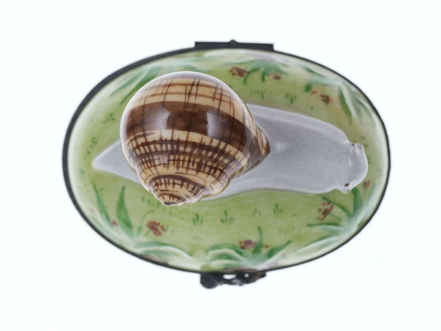 French Limoges hand painted snail trinket box q - Estate Fresh Austin