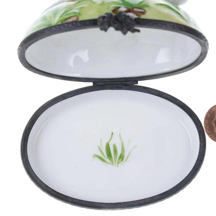 French Limoges hand painted snail trinket box q - Estate Fresh Austin