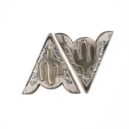 Fritch Bros 10k/Sterling Saguaro Cactus 1.5" Collar tips - Estate Fresh Austin