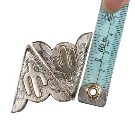 Fritch Bros 10k/Sterling Saguaro Cactus 1.5" Collar tips - Estate Fresh Austin