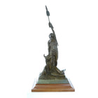 Fritz White(1930-2010) Native American holding Buffalo Bronze - Estate Fresh Austin