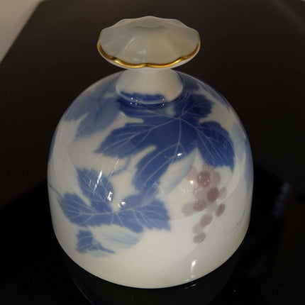 Fukagawa Seiji Arita Iris Japanese Porcelain Bell Late 20th Century - Estate Fresh Austin