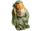 Fukurokuju Statue Japanese Celadon Satsuma Moriage figure Early 20th century - Estate Fresh Austin