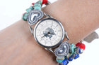 Fun Southwestern sterling/turquoise watch with charms - Estate Fresh Austin