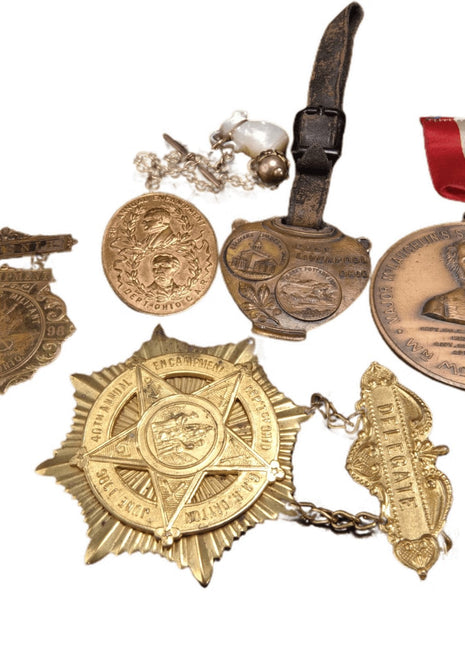 G.A.R. civil War Veteran GAR Annual Encampment Medals/Watch Fobs 1896, 1904, 19 - Estate Fresh Austin