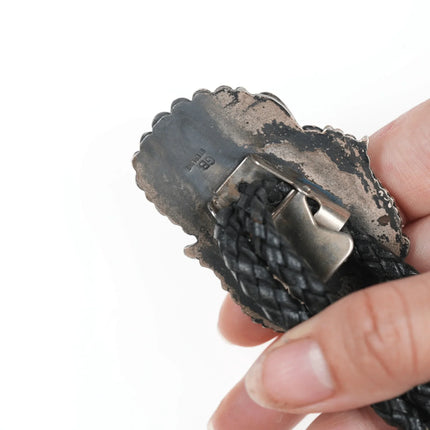 Garrison Boyd Navajo High Grade turquoise silver bolo tie - Estate Fresh Austin