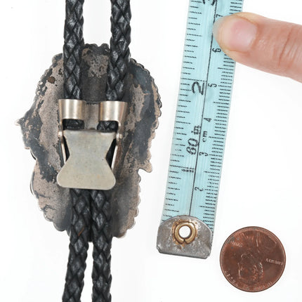 Garrison Boyd Navajo High Grade turquoise silver bolo tie - Estate Fresh Austin