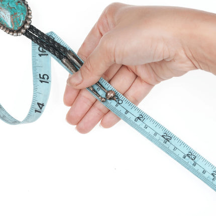 Garrison Boyd Navajo High Grade turquoise silver bolo tie - Estate Fresh Austin