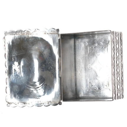 Gary Reeves (1962-2014) Navajo Carico Lake turquoise silver box - Estate Fresh Austin