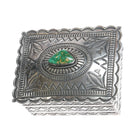 Gary Reeves (1962-2014) Navajo Carico Lake turquoise silver box - Estate Fresh Austin