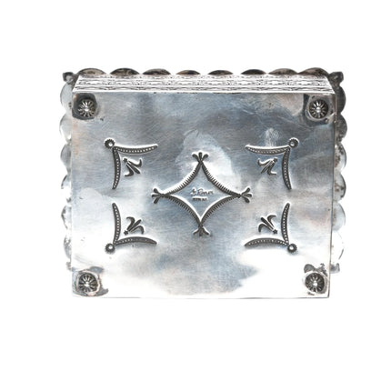 Gary Reeves (1962-2014) Navajo Carico Lake turquoise silver box - Estate Fresh Austin