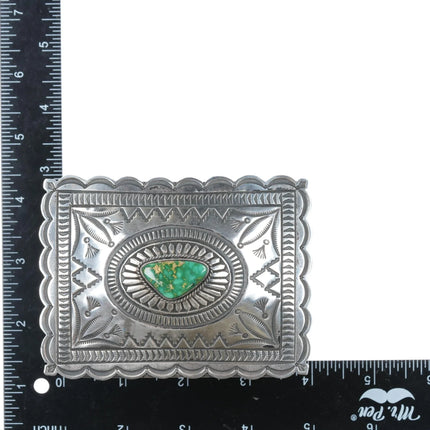 Gary Reeves (1962-2014) Navajo Carico Lake turquoise silver box - Estate Fresh Austin