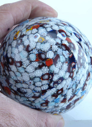 Gentile Glass Millefiori Paperweight - Estate Fresh Austin