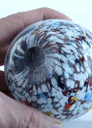 Gentile Glass Millefiori Paperweight - Estate Fresh Austin