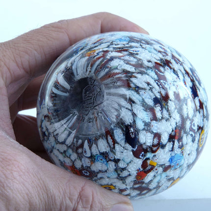 Gentile Glass Millefiori Paperweight - Estate Fresh Austin