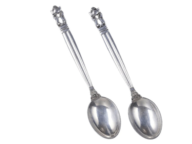 Georg Jensen Acorn Demitasse/mocha spoons pair - Estate Fresh Austin