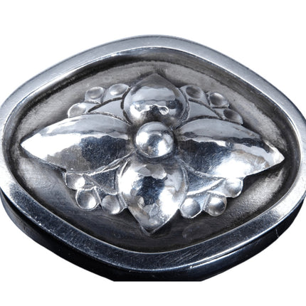 Georg Jensen Sterling Silver Art Deco Flower Pin - Estate Fresh Austin