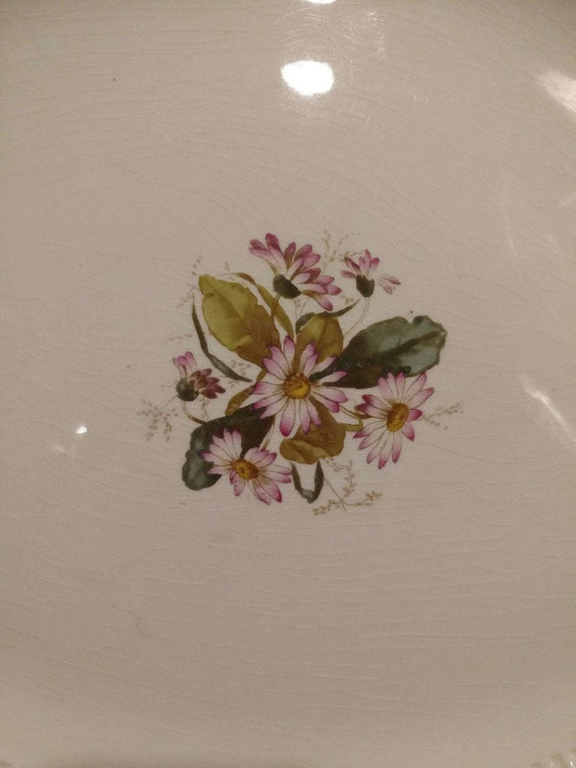 George Jones Daisy Chain Transferware with Hand Painted Decoration 17.75" x 14.2 - Estate Fresh Austin