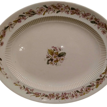 George Jones Daisy Chain Transferware with Hand Painted Decoration 17.75" x 14.2 - Estate Fresh Austin