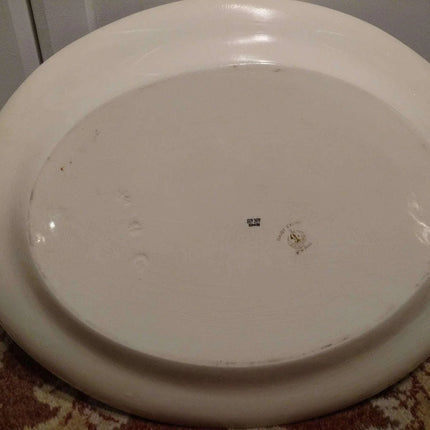 George Jones Daisy Chain Transferware with Hand Painted Decoration 17.75" x 14.2 - Estate Fresh Austin