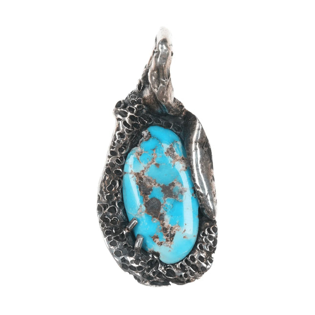 Gerald M. Stinn (1937 - 2019) California Modernist sterling necklace - turquoise - Estate Fresh Austin