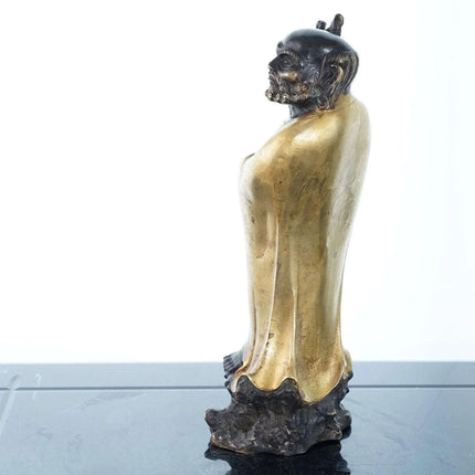 Gilt bronze Bodhidharma Figure - Estate Fresh Austin