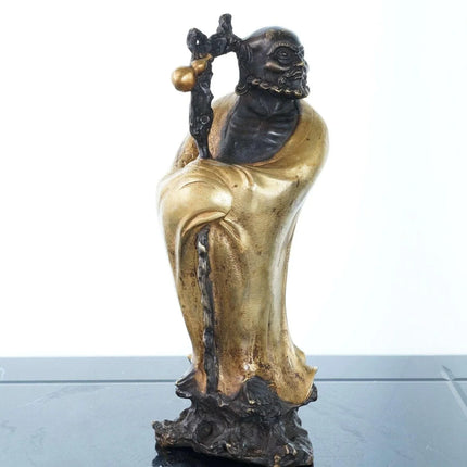 Gilt bronze Bodhidharma Figure - Estate Fresh Austin