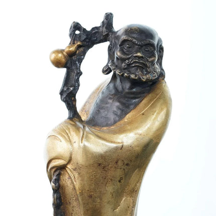 Gilt bronze Bodhidharma Figure - Estate Fresh Austin