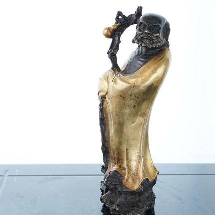 Gilt bronze Bodhidharma Figure - Estate Fresh Austin
